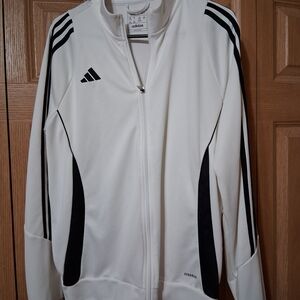 Adidas White and Black Track Jacket